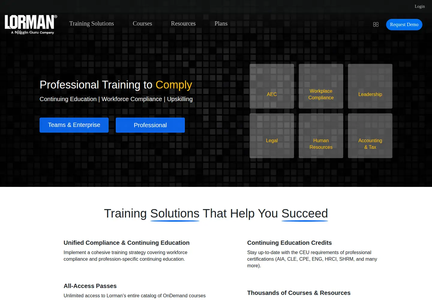 Screenshot of lorman.com