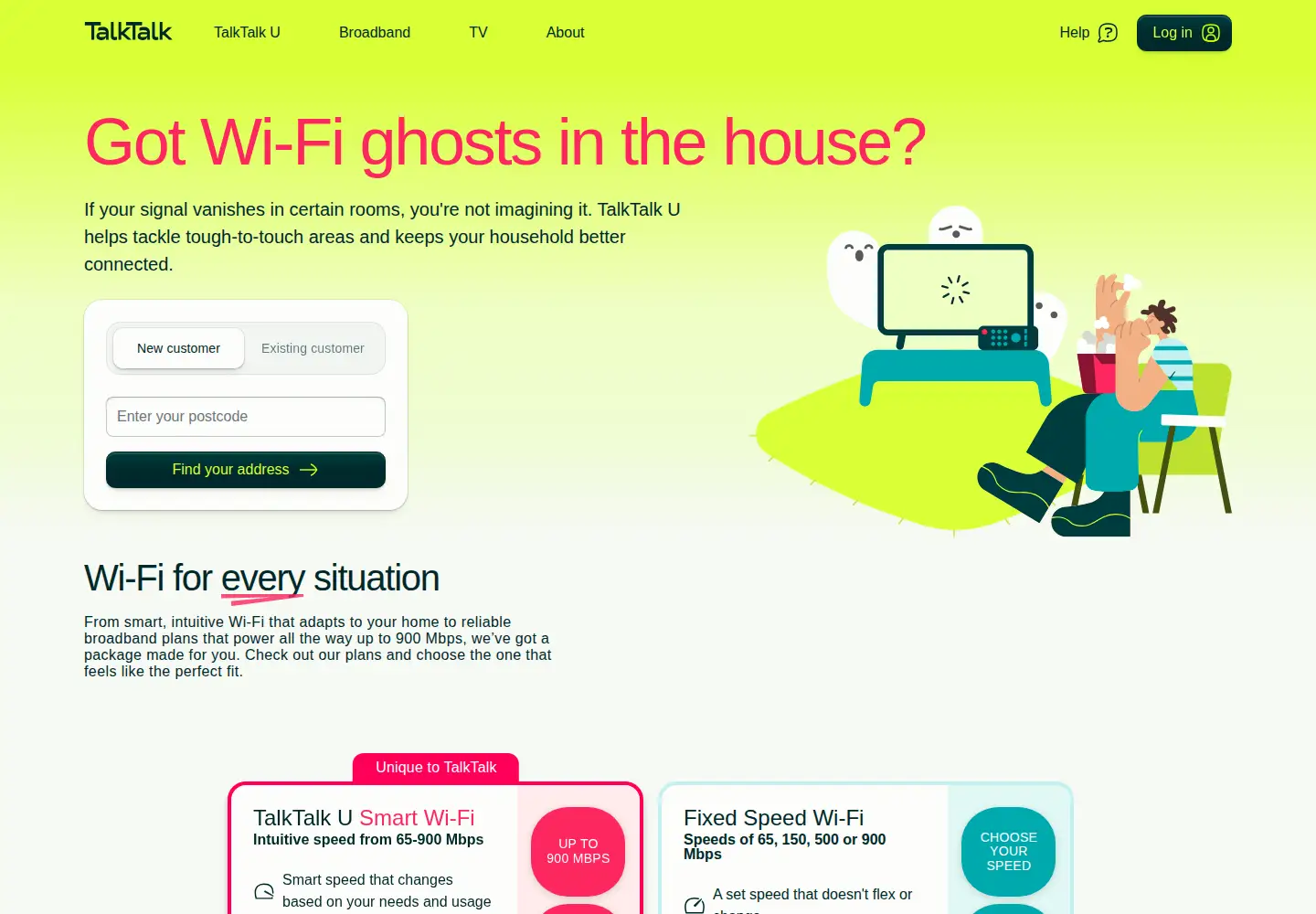 Captured homepage of talktalk.co.uk in the current scan