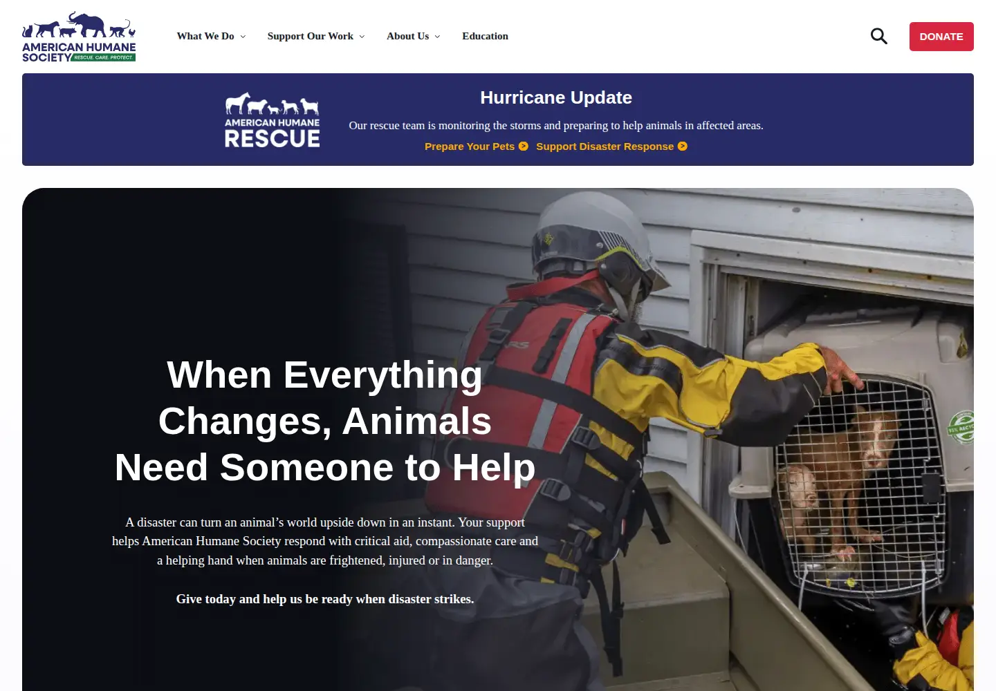 Screenshot of americanhumane.org