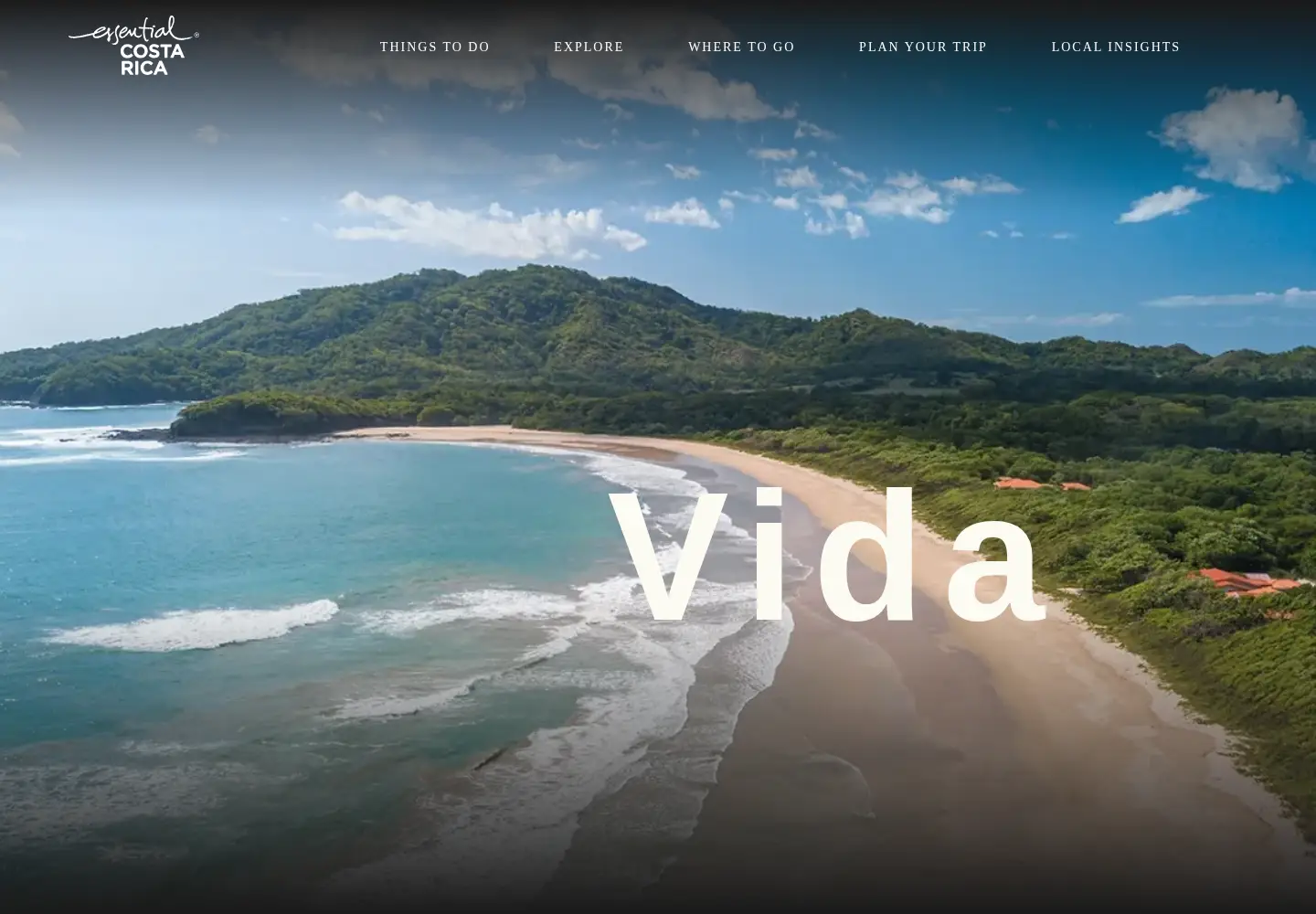 Captured homepage of visitcostarica.com in the current scan