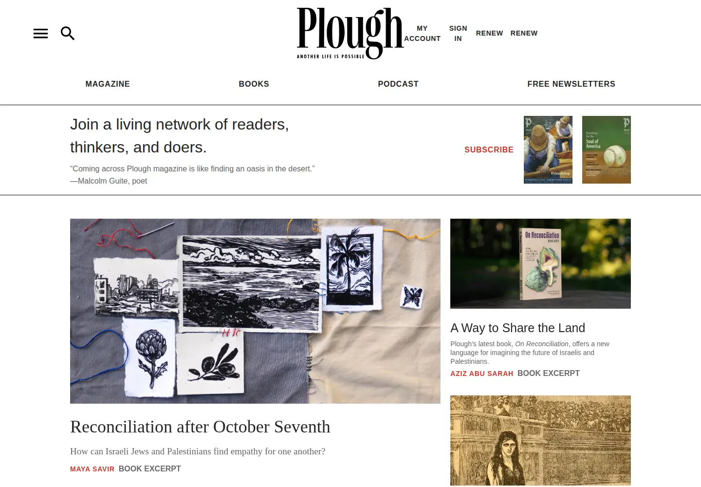 Screenshot of plough.com