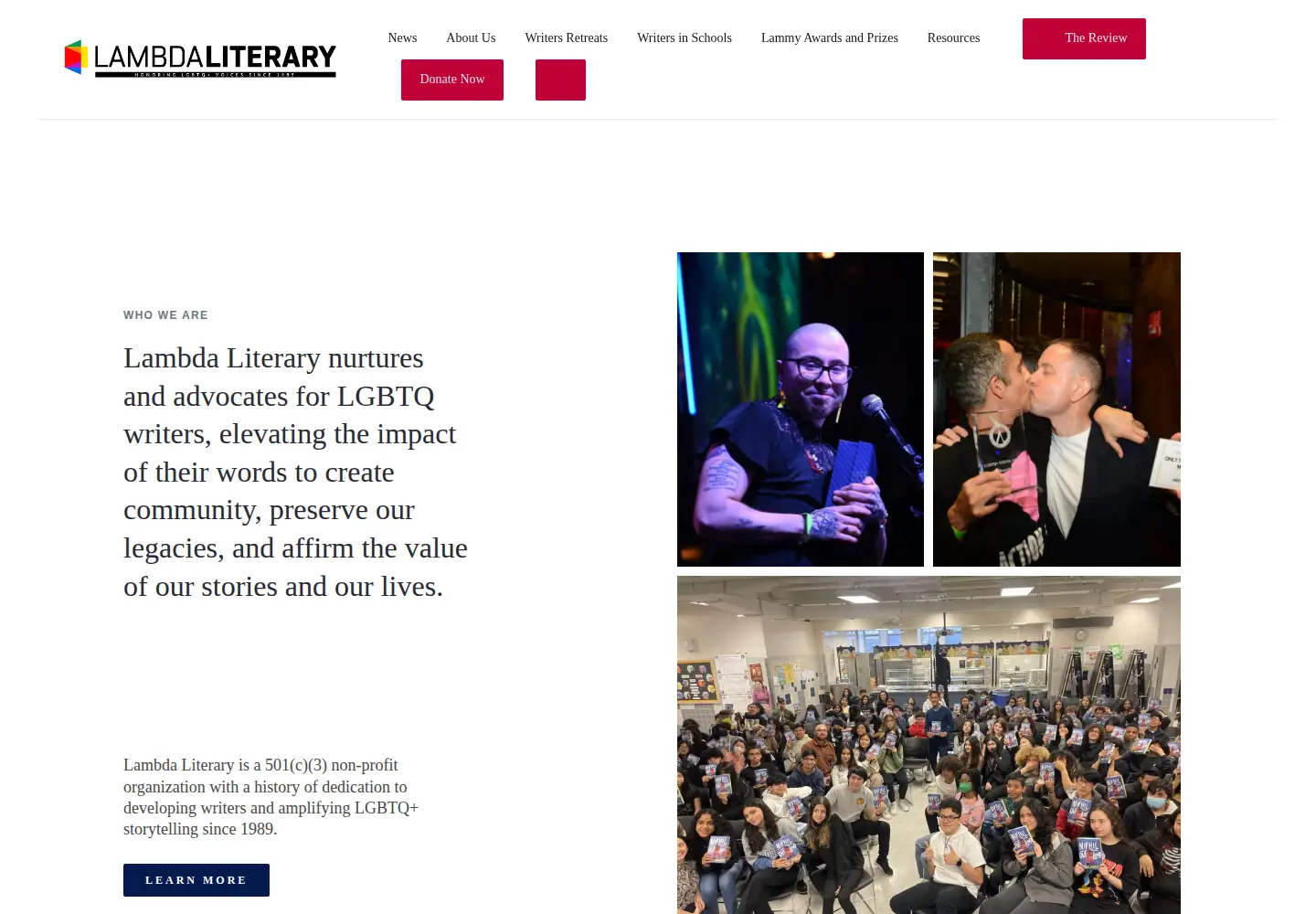 Screenshot of lambdaliterary.org