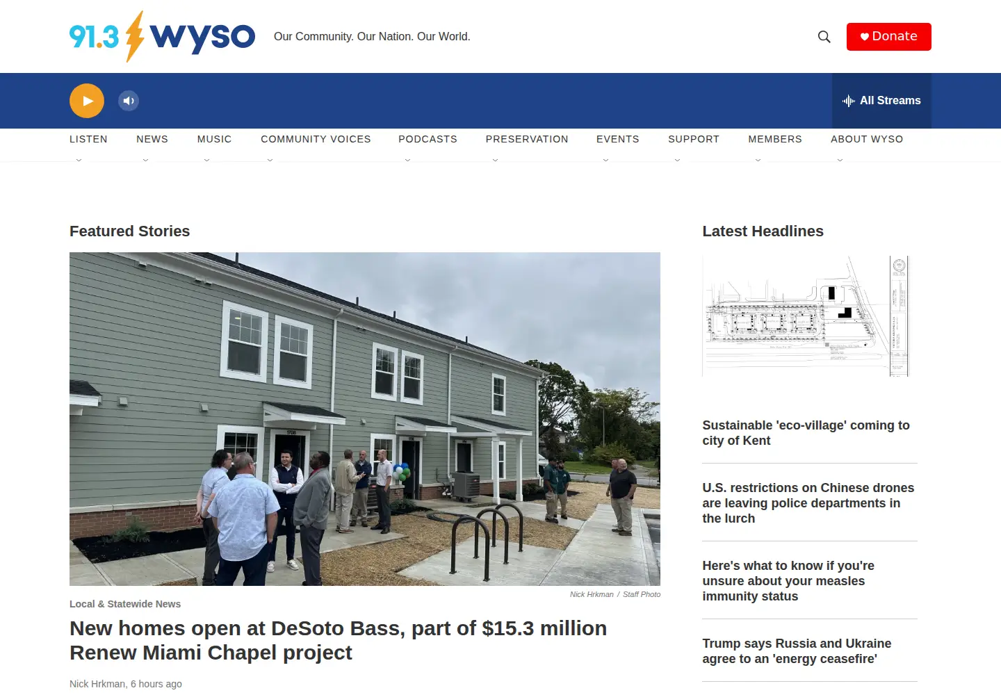 Screenshot of wyso.org