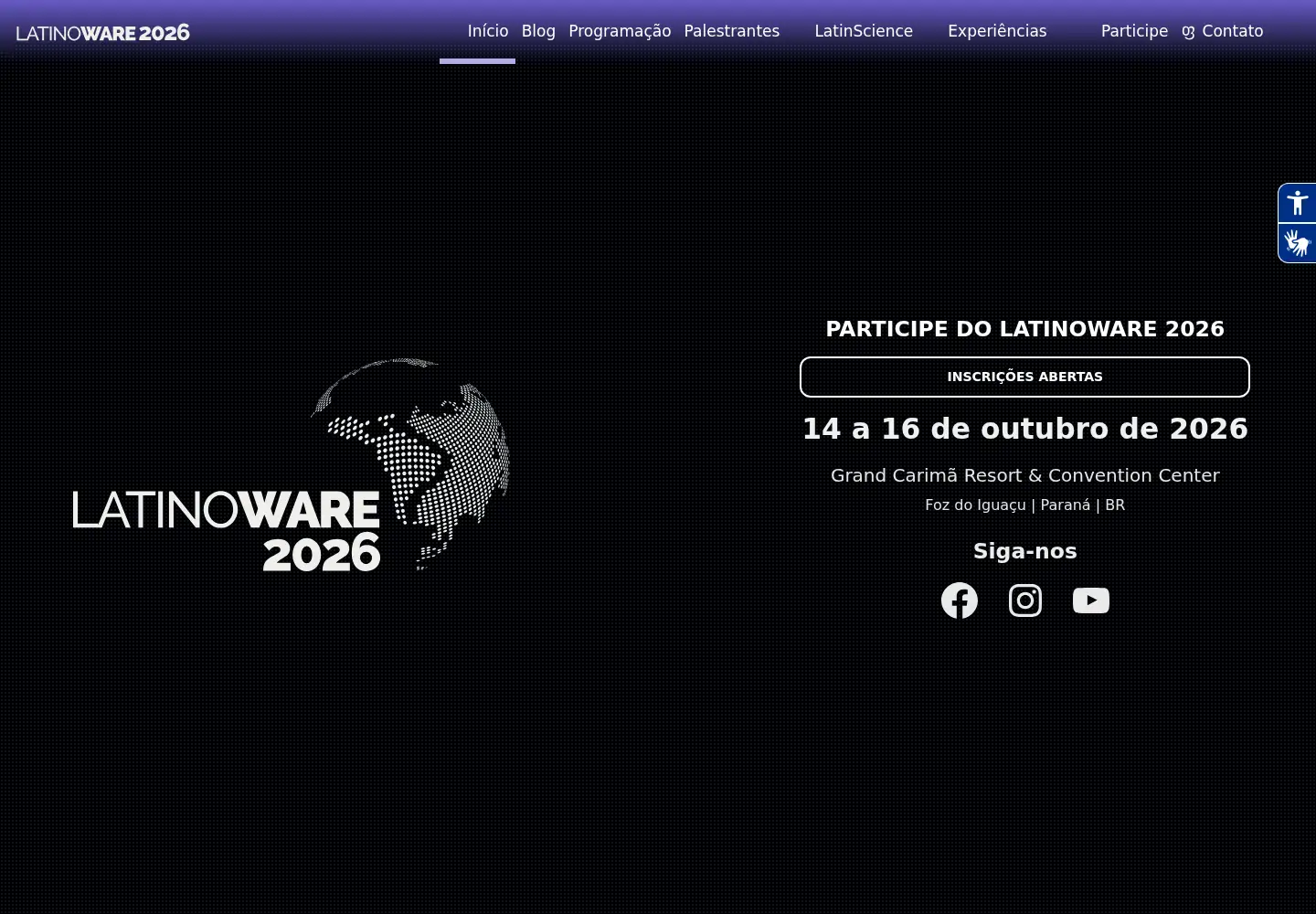 Captured homepage of latinoware.org in the current scan