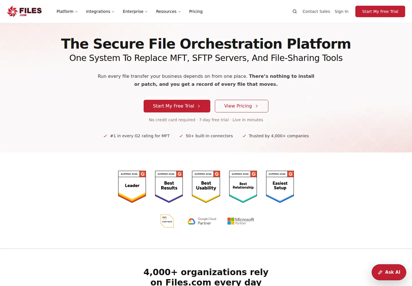 Screenshot of files.com