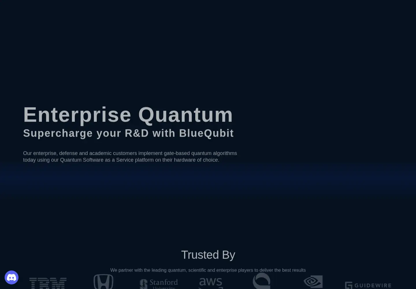 Screenshot of bluequbit.io