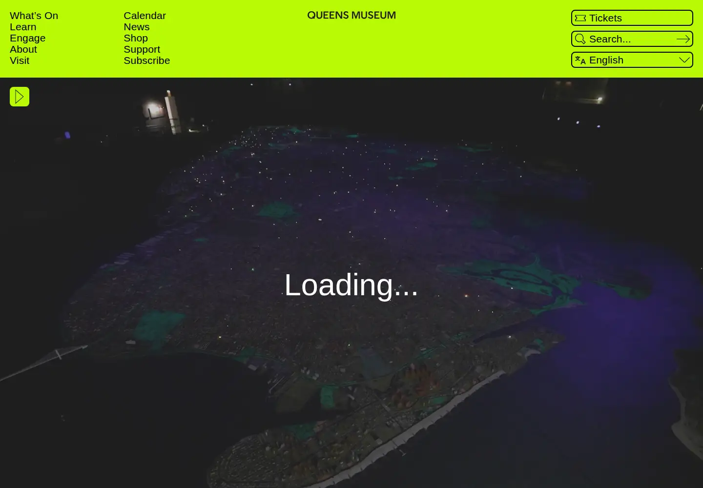 Screenshot of queensmuseum.org