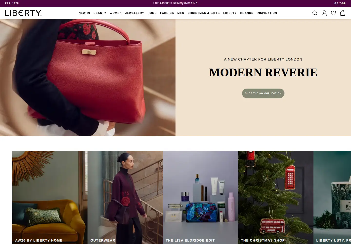 Screenshot of libertylondon.com