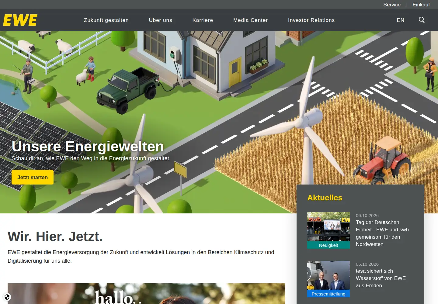 Screenshot of ewe.com