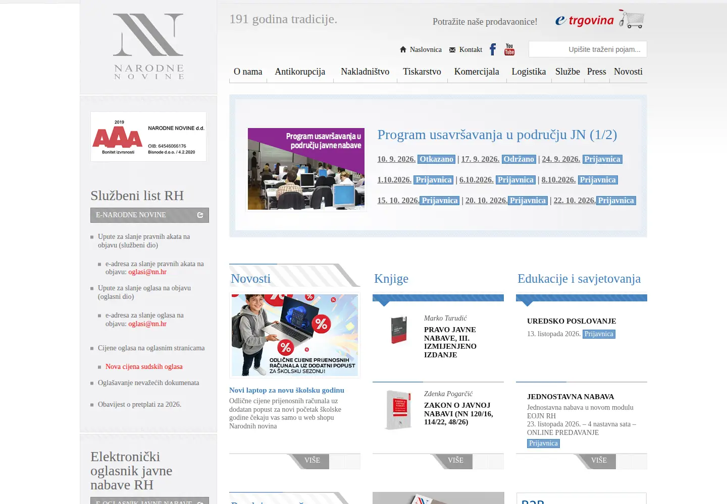Screenshot of nn.hr