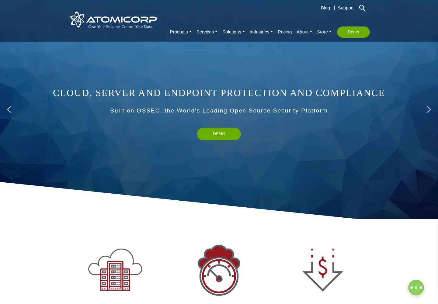 Screenshot of atomicorp.com
