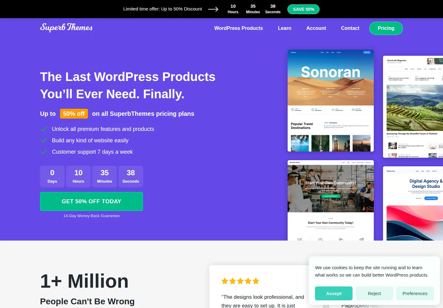 Screenshot of superbthemes.com