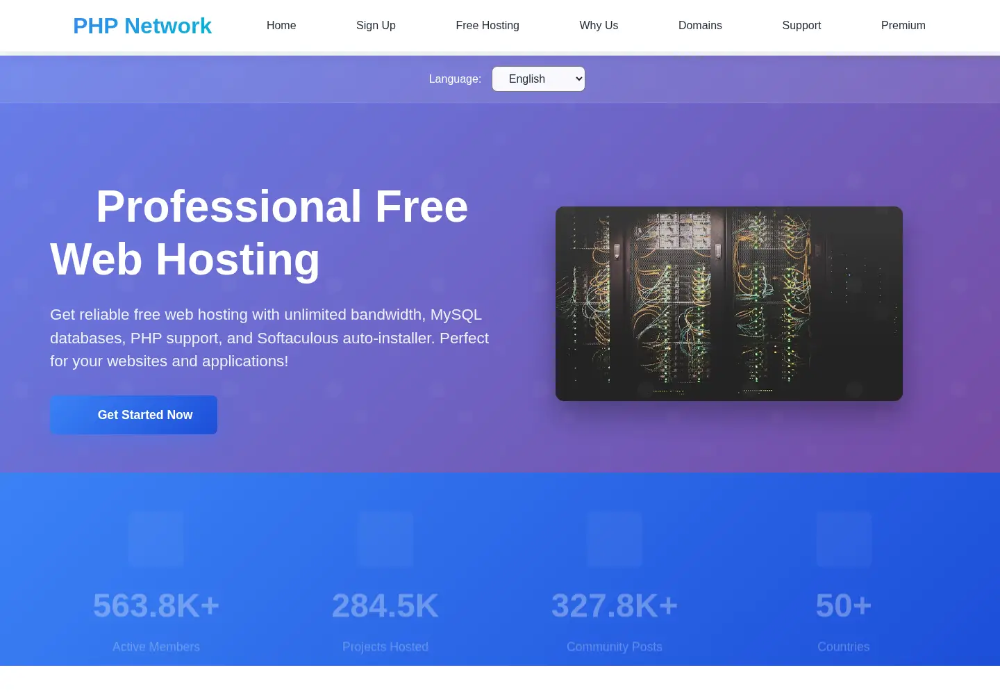 Screenshot of phpnet.us