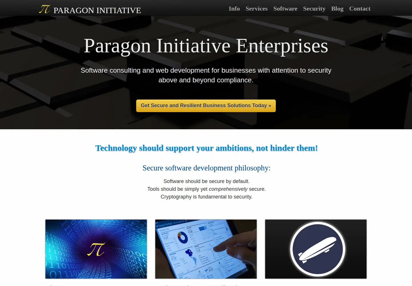 Captured homepage of paragonie.com in the current scan