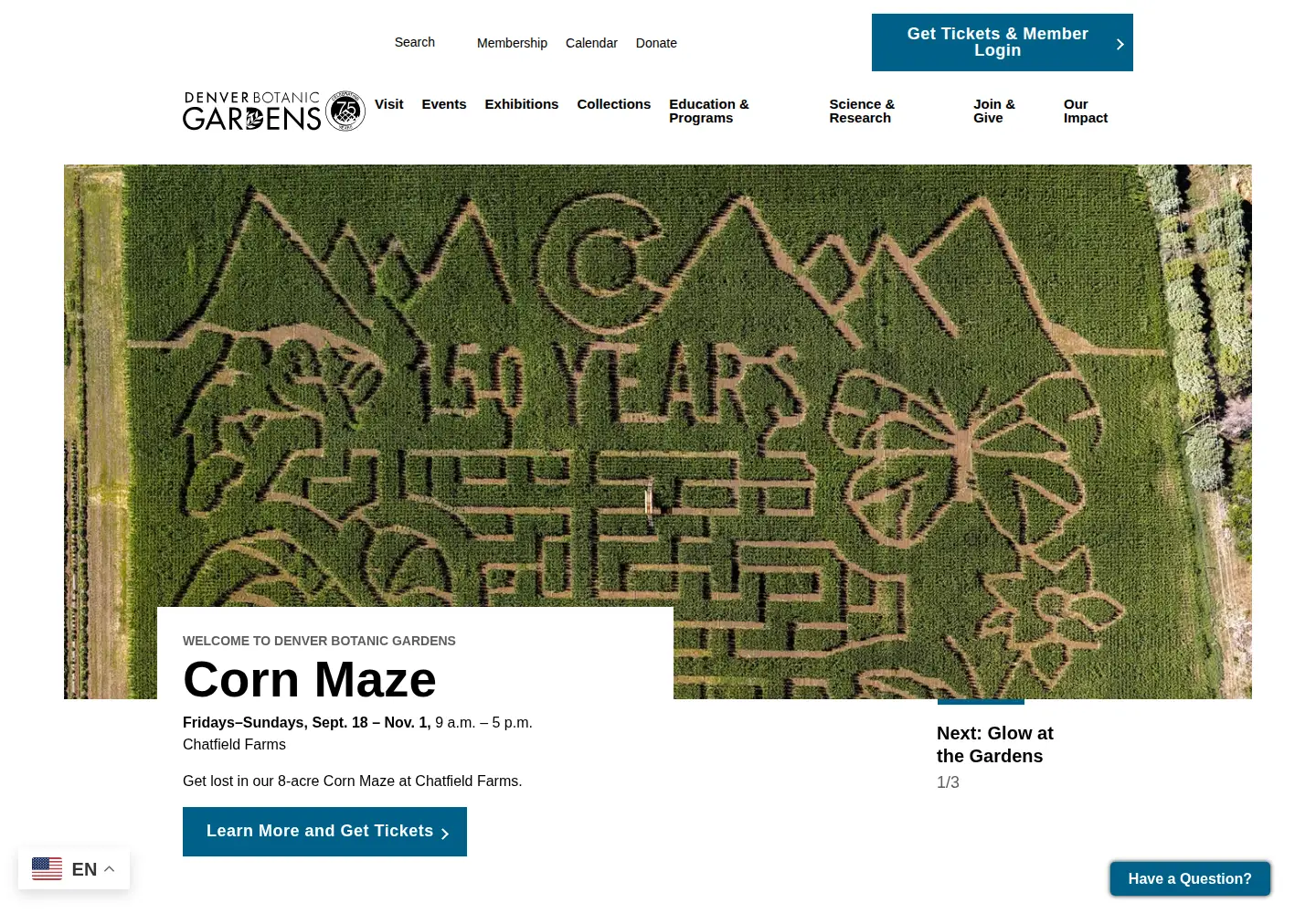 Screenshot of botanicgardens.org