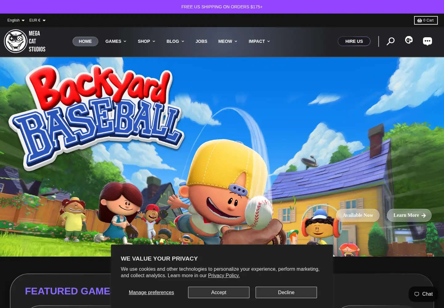Screenshot of megacatstudios.com