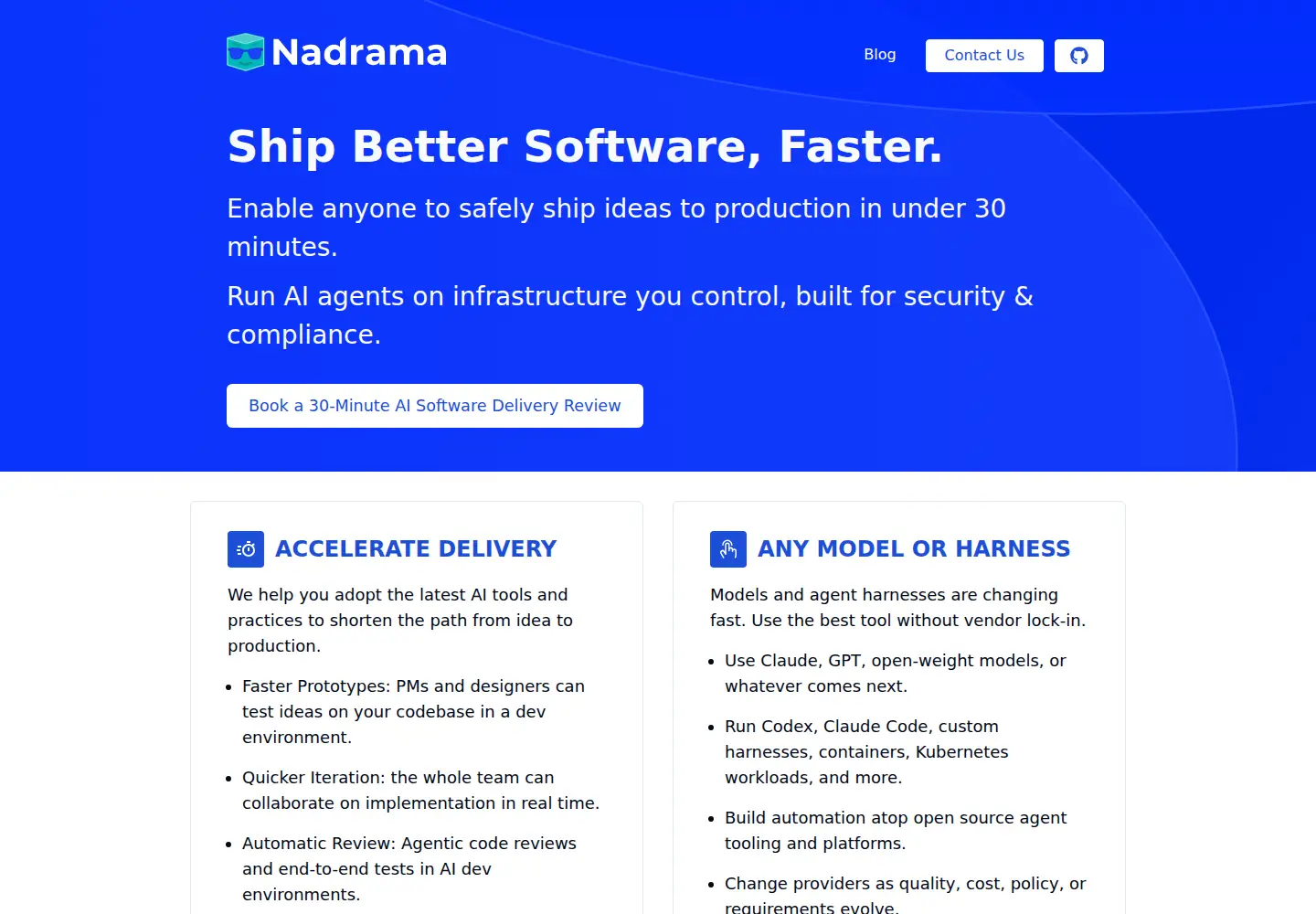 Captured homepage of nadrama.com in the current scan