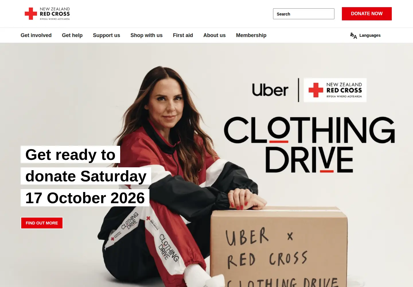 Screenshot of redcross.org.nz