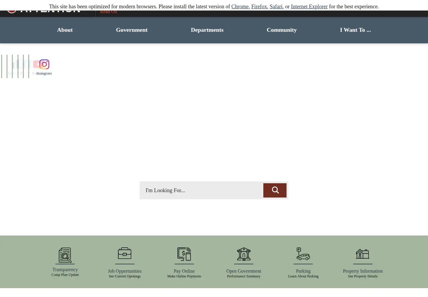 Screenshot of williamsburgva.gov