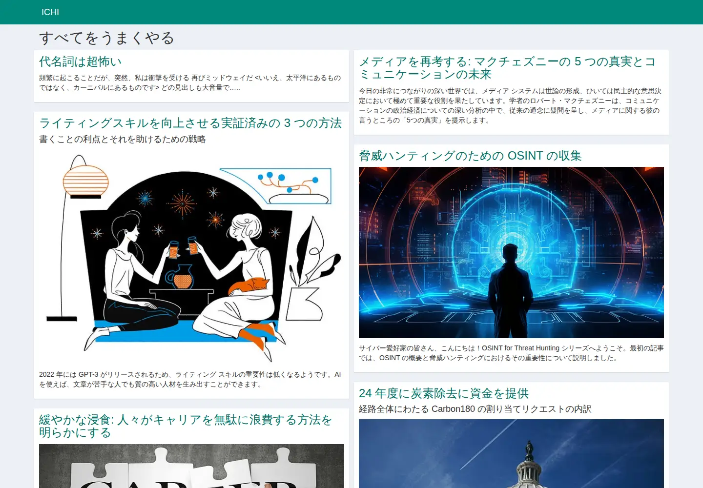 Screenshot of ichi.pro