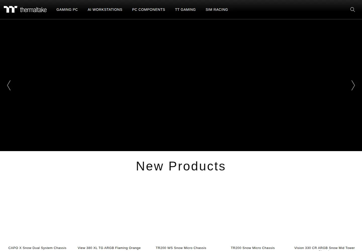 Captured homepage of thermaltake.com in the current scan