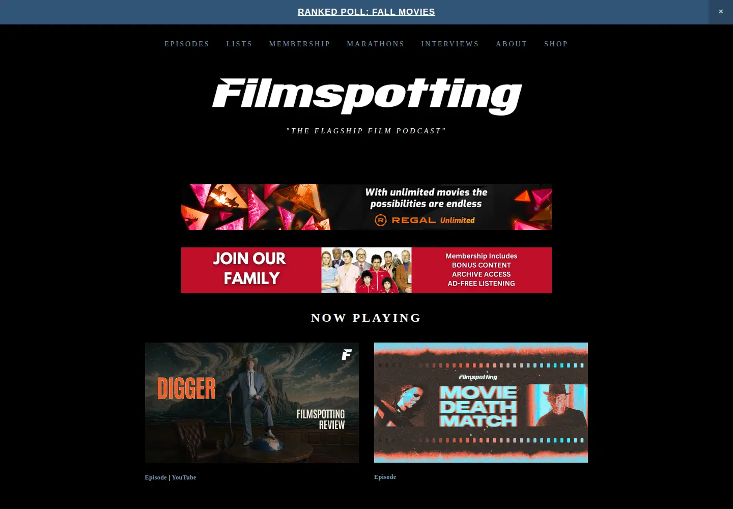 Screenshot of filmspotting.net