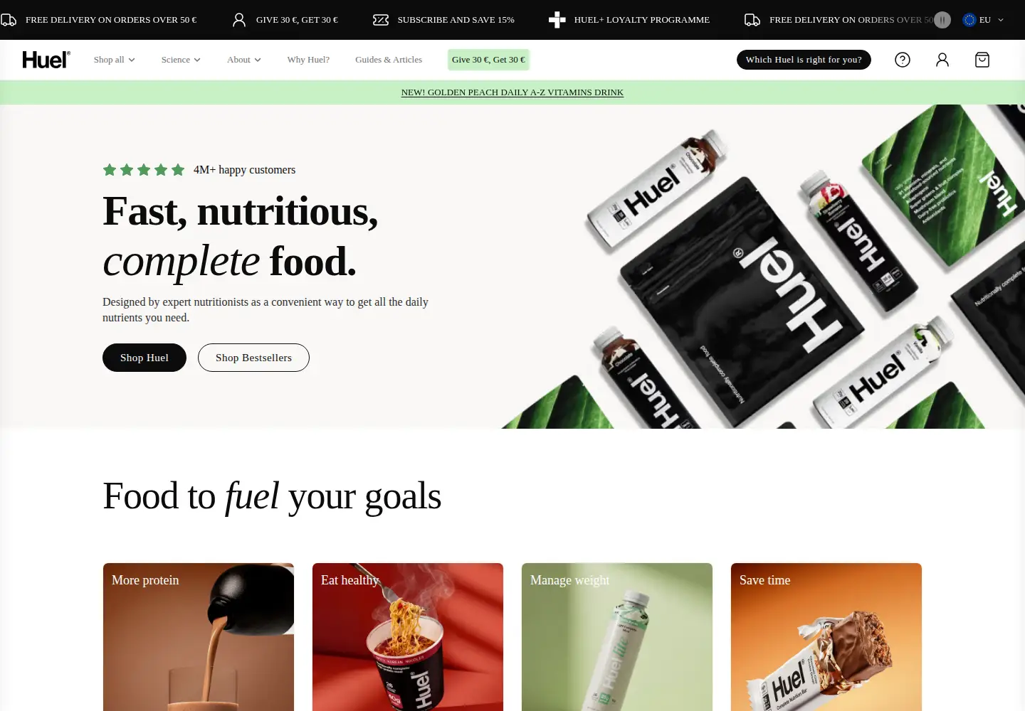 Screenshot of huel.com