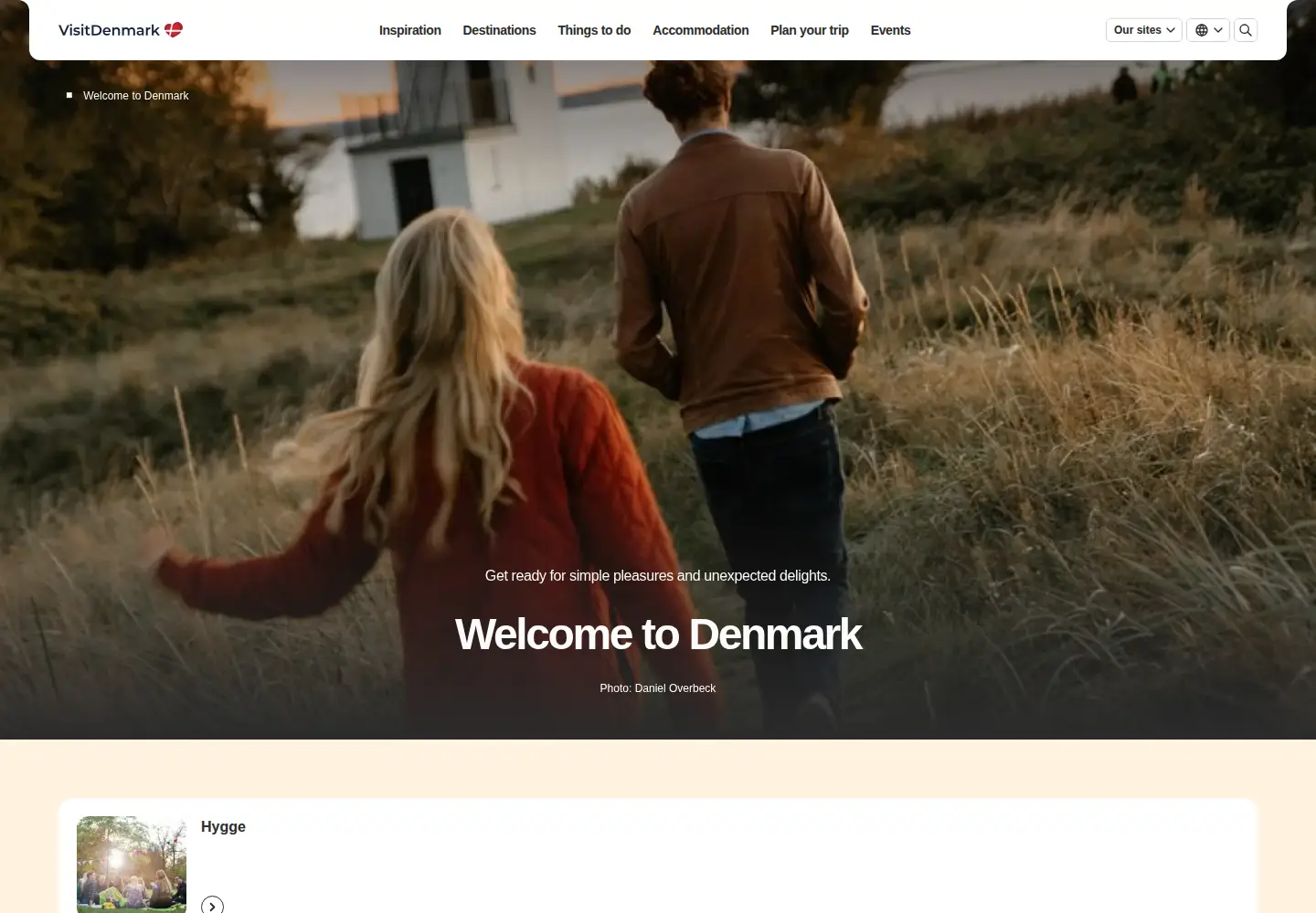 Screenshot of visitdenmark.com