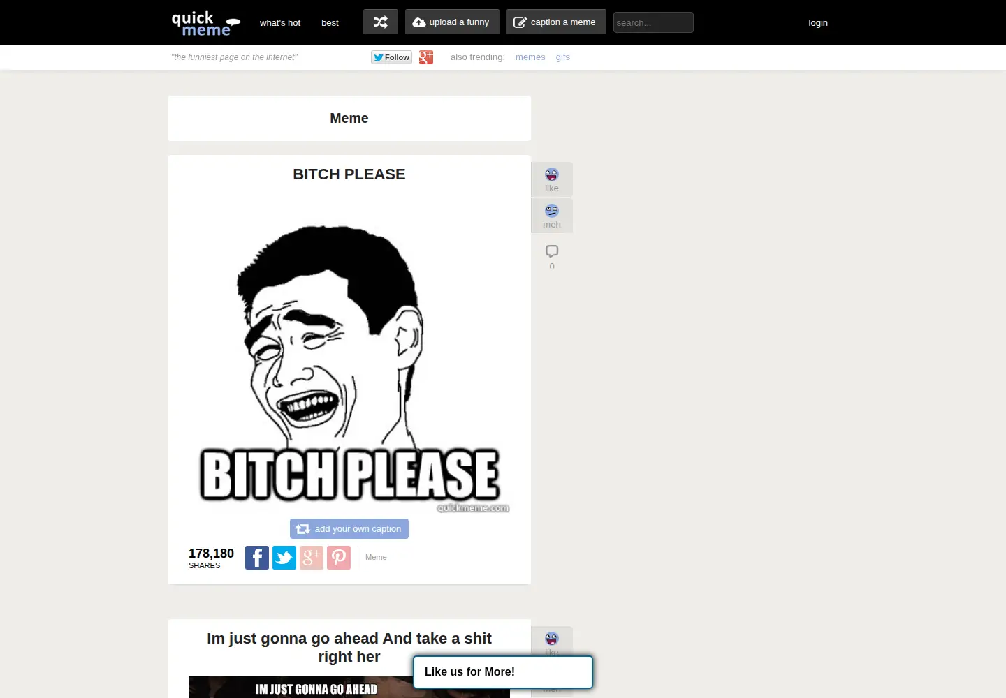 Screenshot of qkme.me