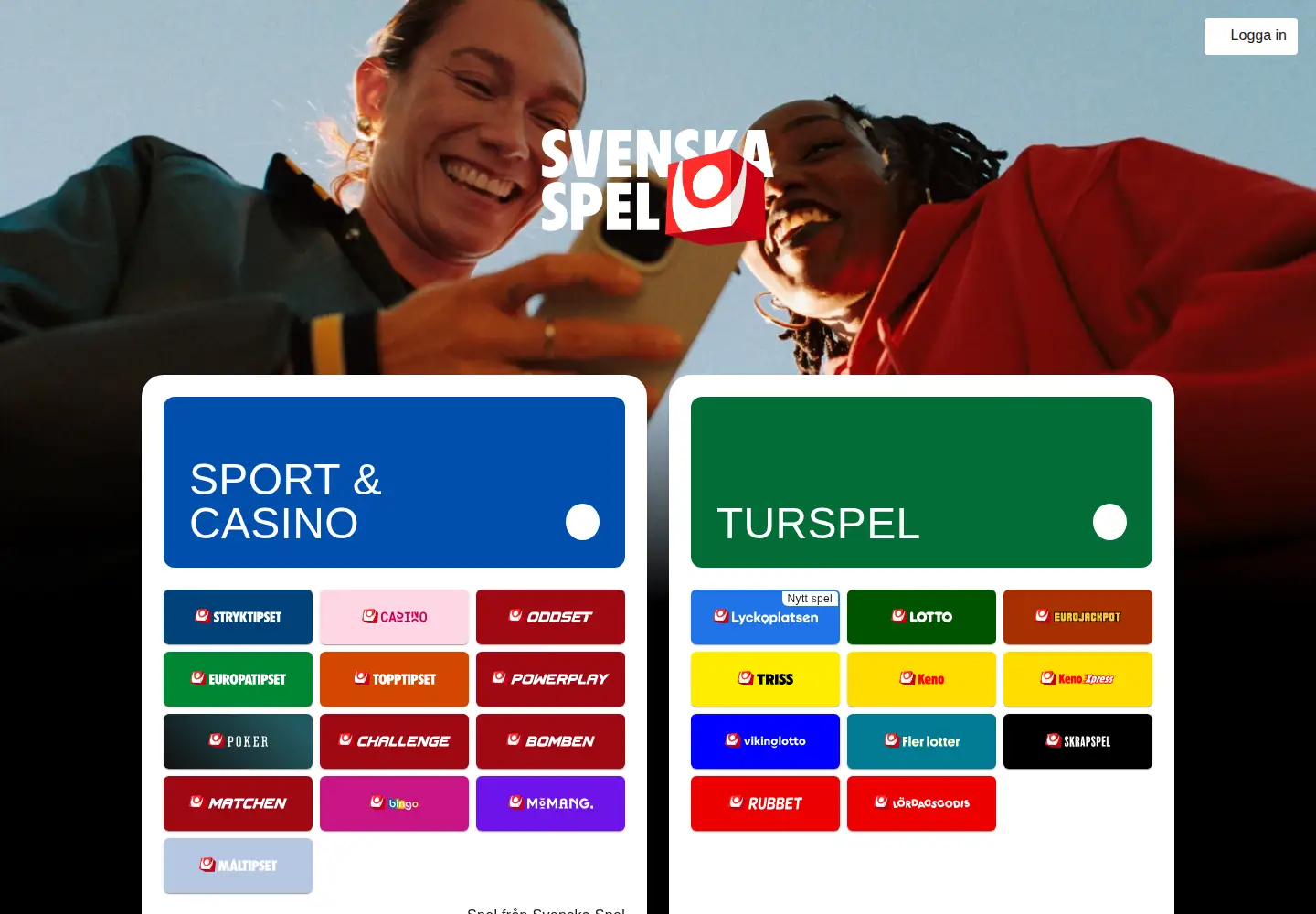 Screenshot of svenskaspel.se