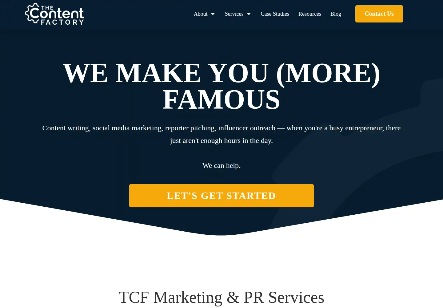 Screenshot of contentfac.com