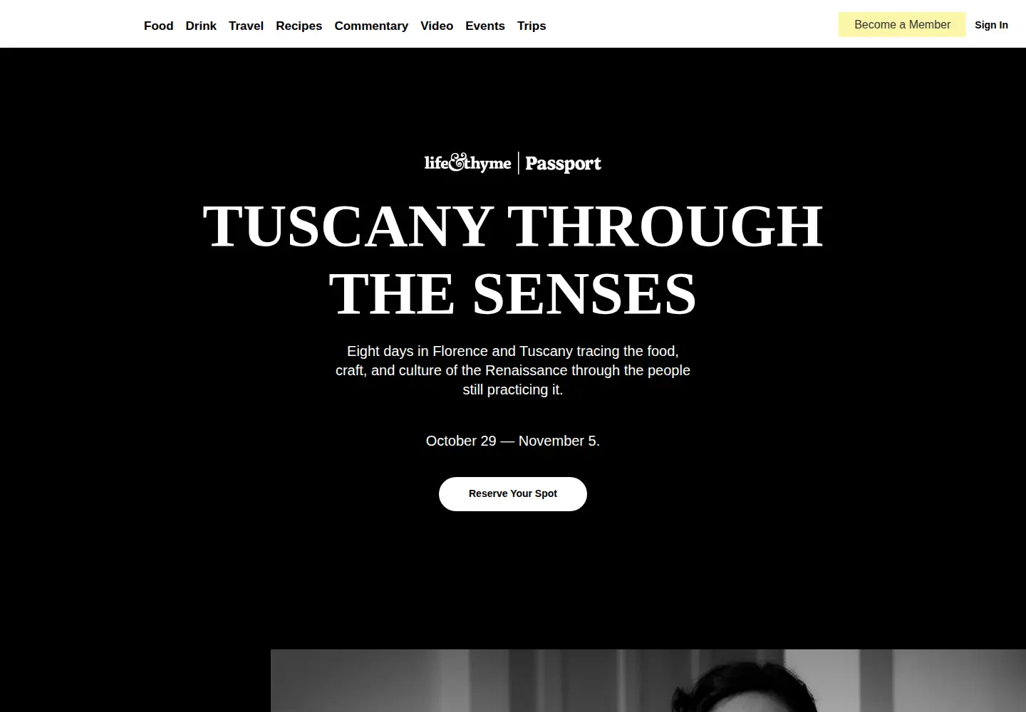 Captured homepage of lifeandthyme.com in the current scan
