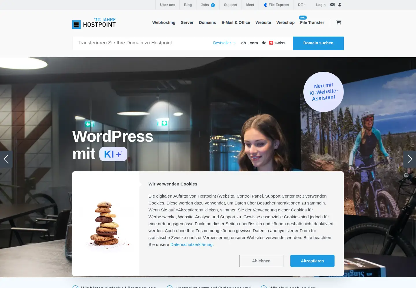 Screenshot of hostpoint.ch