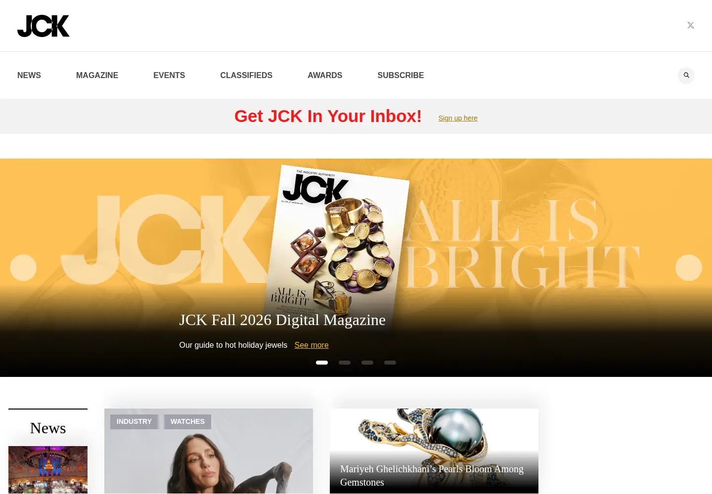 Captured homepage of jckonline.com in the current scan