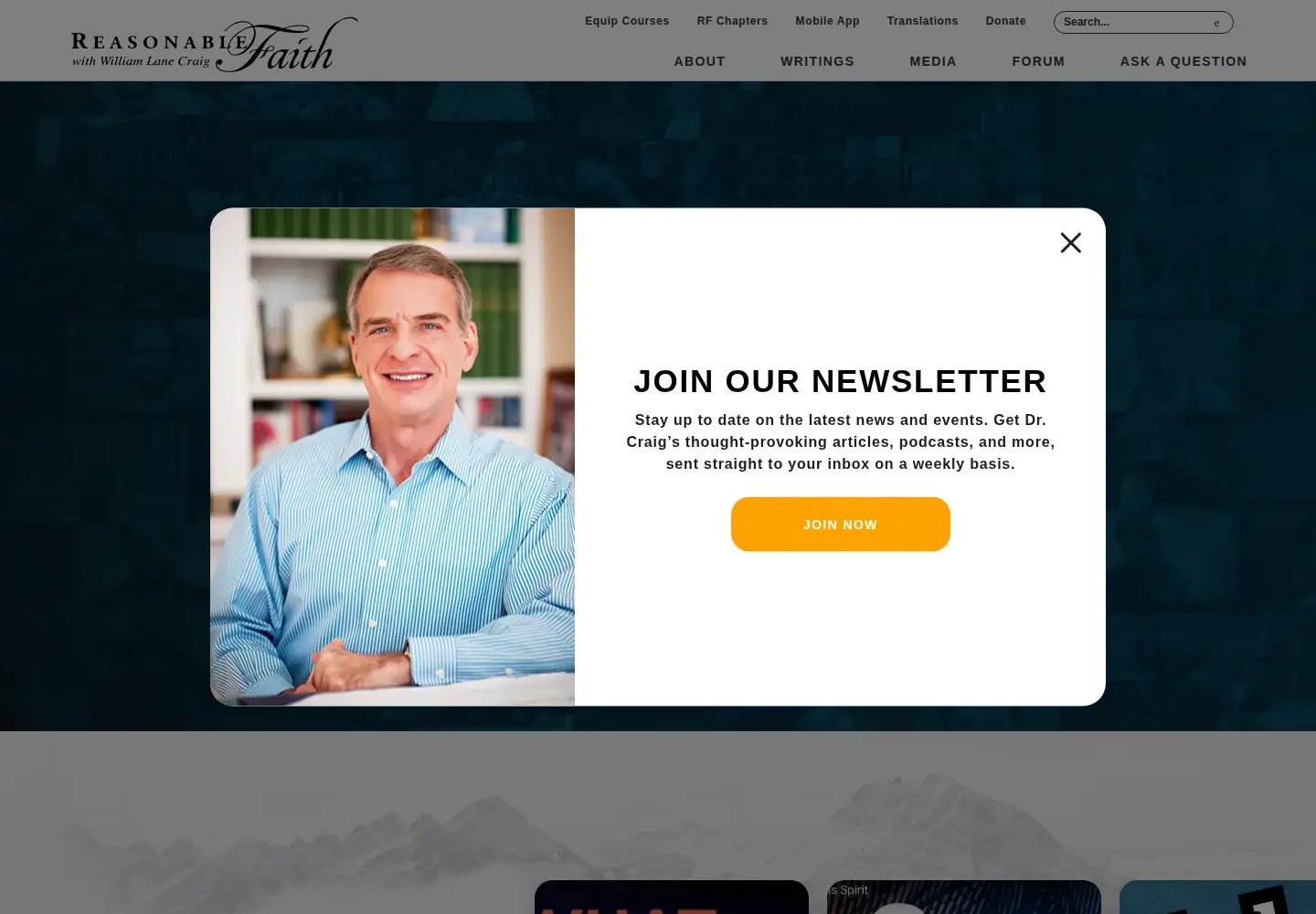 Screenshot of reasonablefaith.org