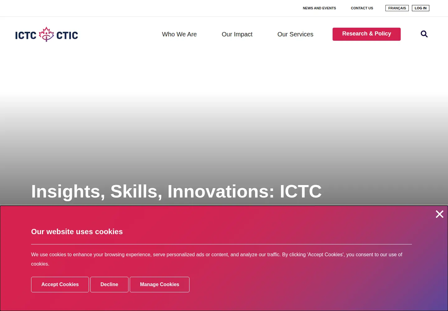 Screenshot of ictc-ctic.ca