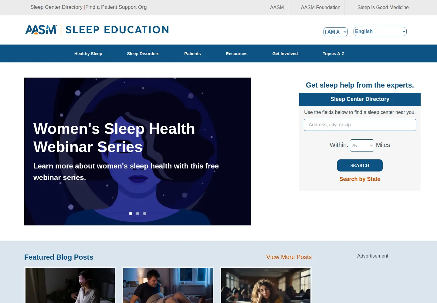 Screenshot of sleepeducation.org