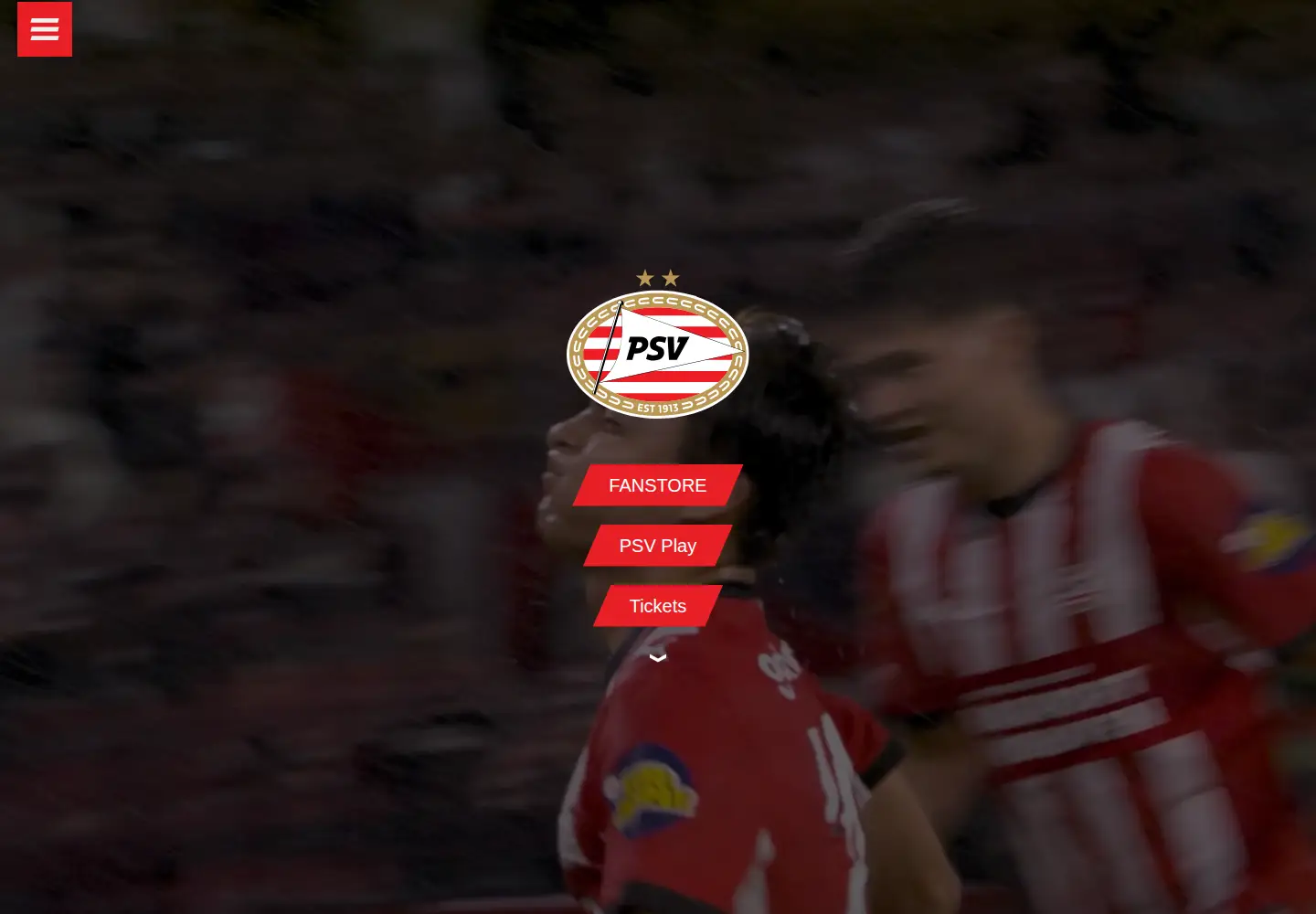 Captured homepage of psv.nl in the current scan