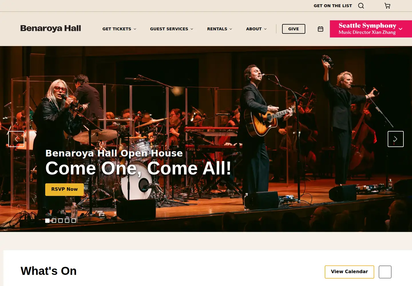 Captured homepage of seattlesymphony.org in the current scan