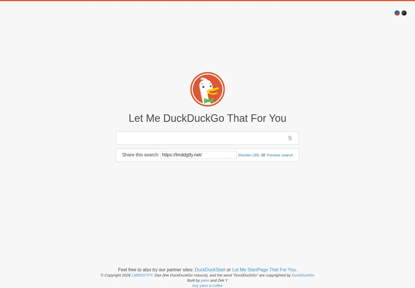 Screenshot of lmddgtfy.net
