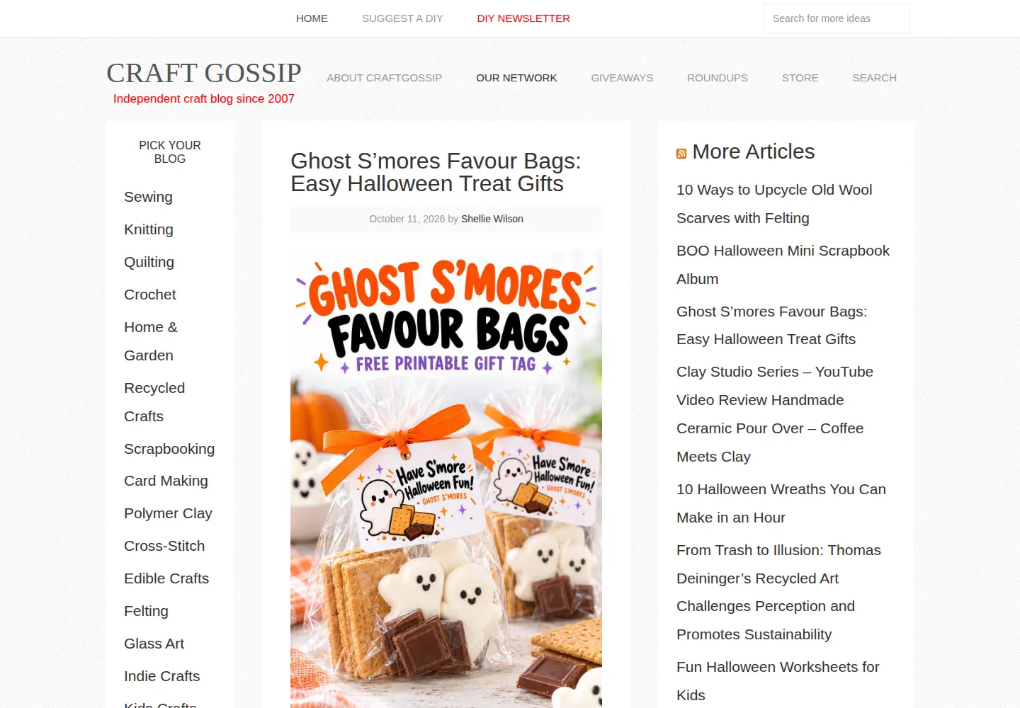 Screenshot of craftgossip.com