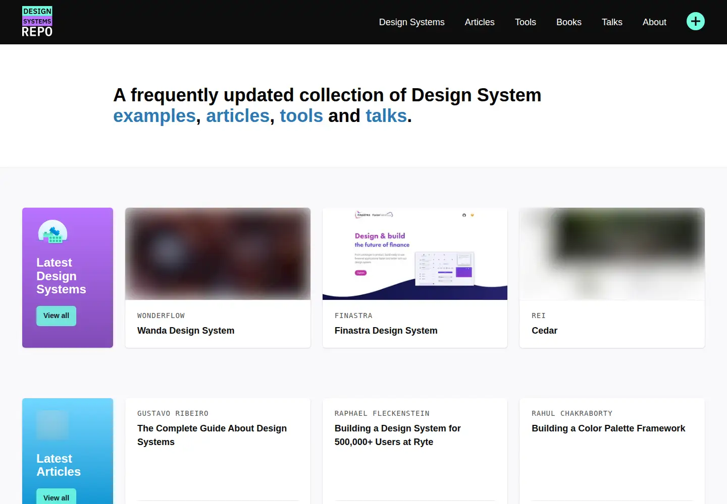 Screenshot of designsystemsrepo.com