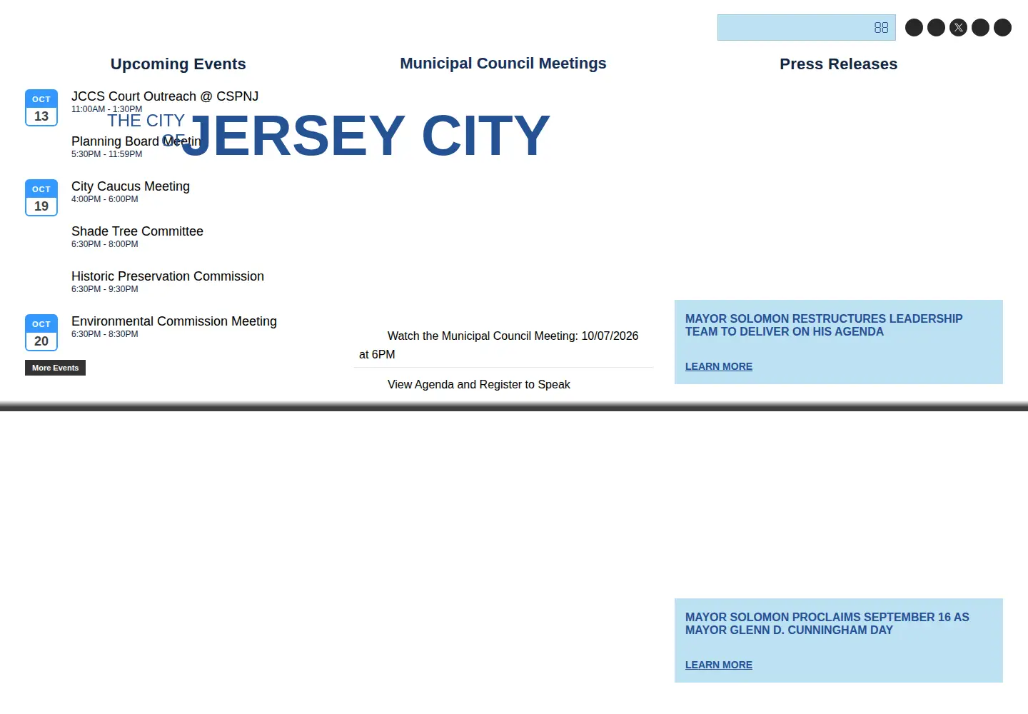 Screenshot of jerseycitynj.gov