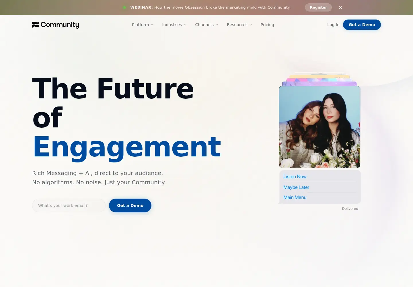 Screenshot of community.com