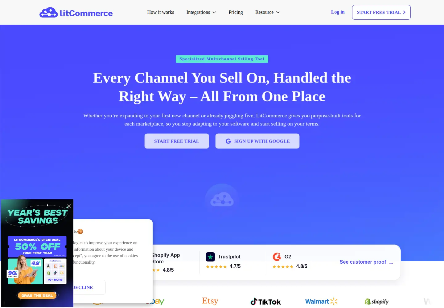 Screenshot of litcommerce.com