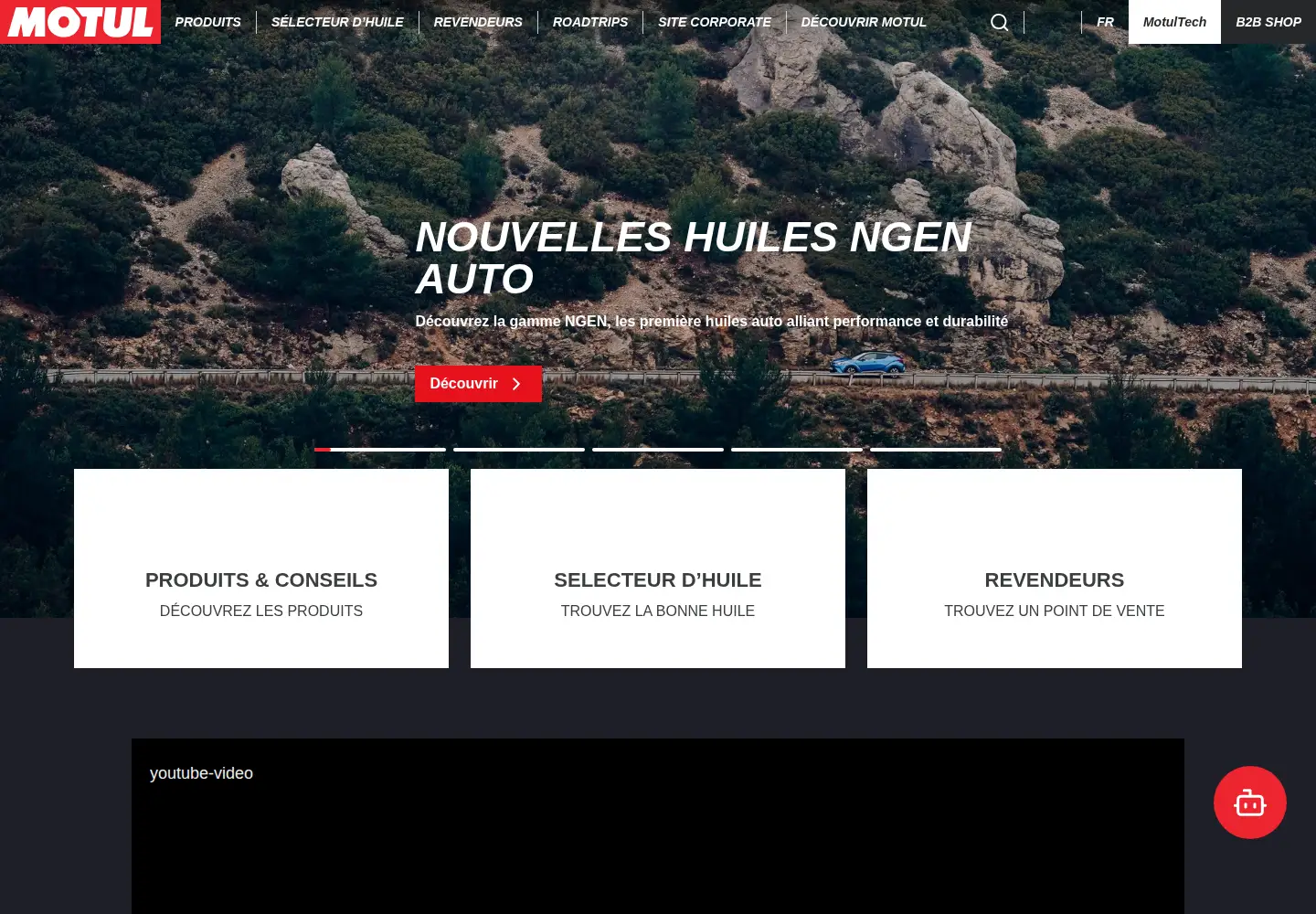 Screenshot of motul.com