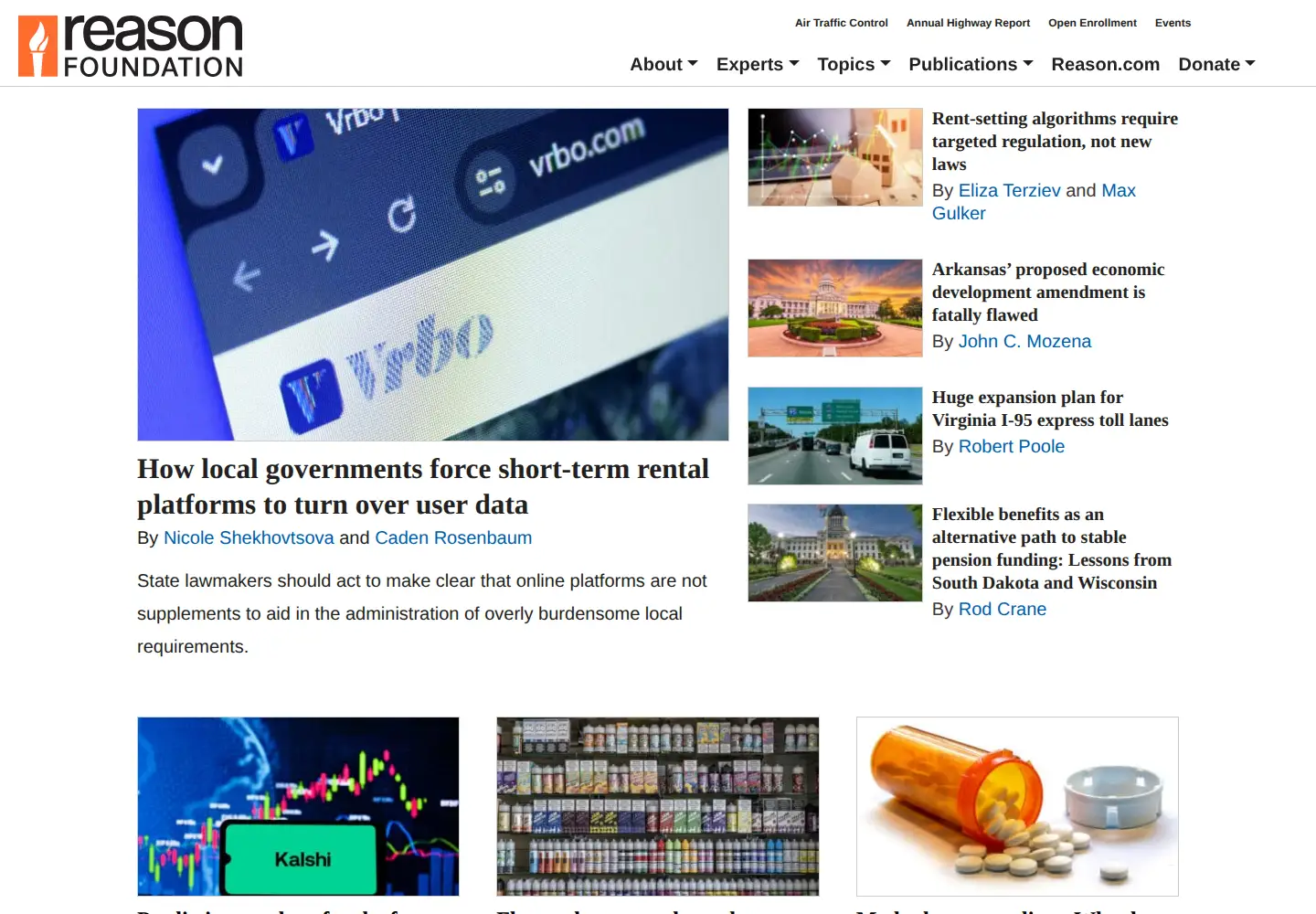 Screenshot of reason.org