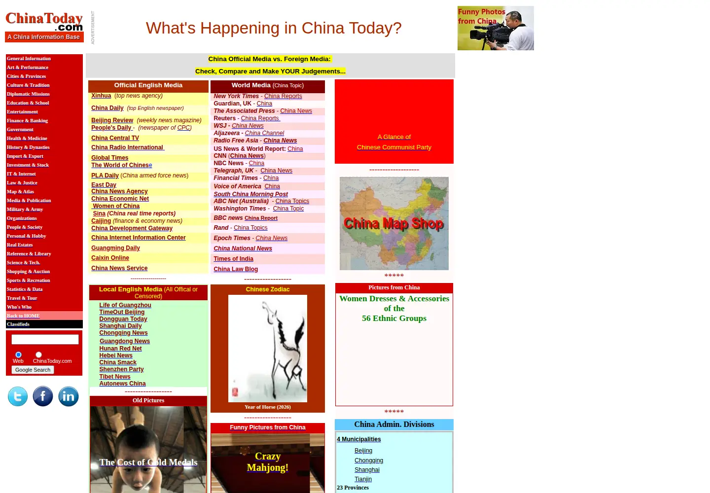 Captured homepage of chinatoday.com in the current scan