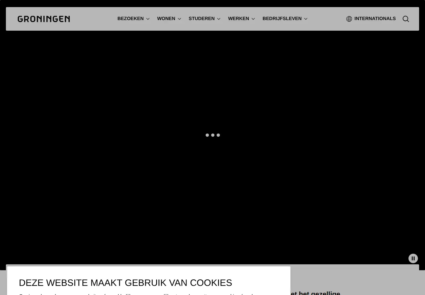 Captured homepage of groningen.nl in the current scan