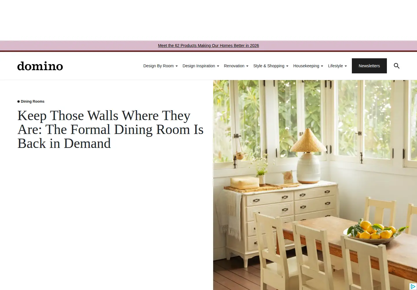 Screenshot of domino.com